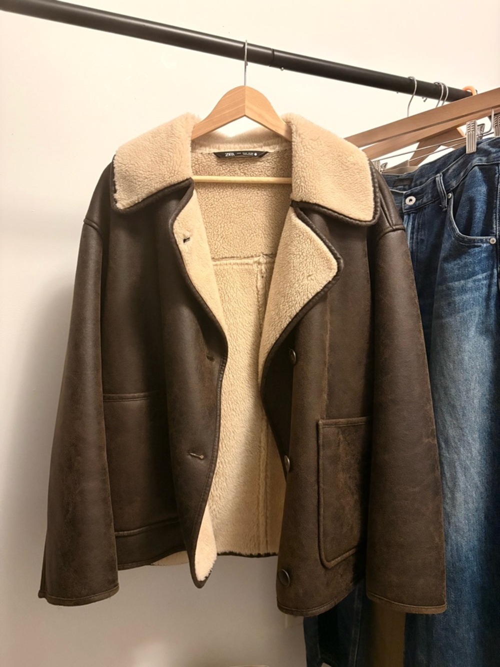 *Archived on 5/15* Zara Women Brown Fake Fur Bomber Jacket